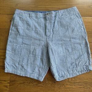L.L. Bean Favorite Fit Seersucker Chino Shorts SZ 20W Preppy Coastal Casual